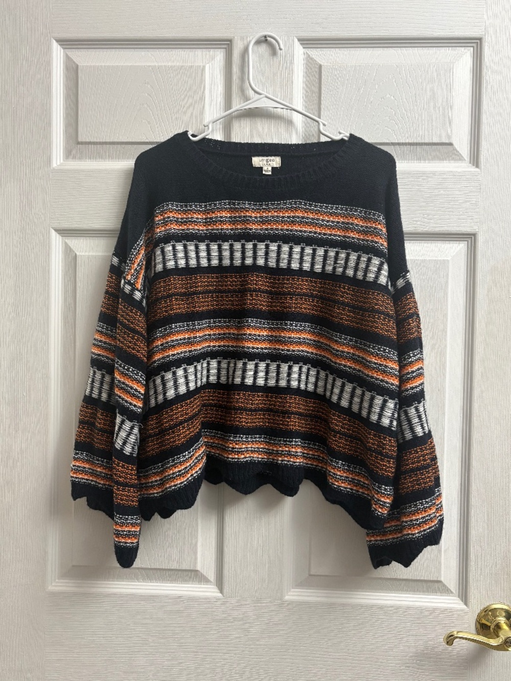 Women's Umgee Multicolored Knit Bell Sleeve Sweater